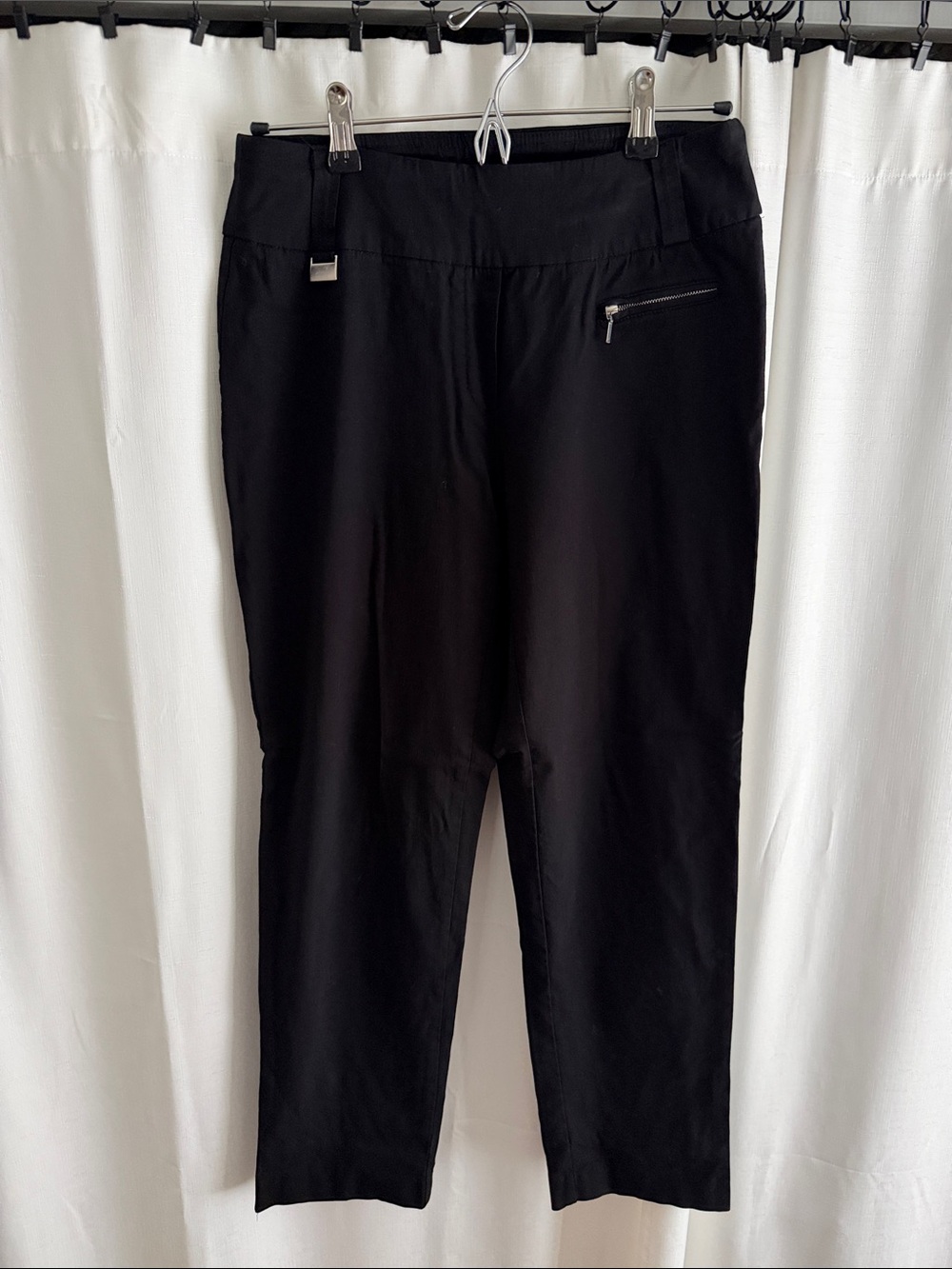 Zac & Rachel Black Cropped Slim Ankle Pants